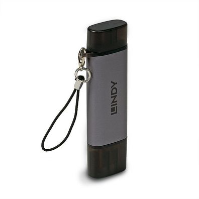 Lindy 43335 Lindy USB 3.2 Kartenleser, Typ C & A, SD/Micro SD