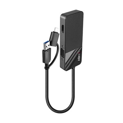 Lindy 43354 Lindy Konverter USB 3.0 Typ A und C auf HDMI & VGA