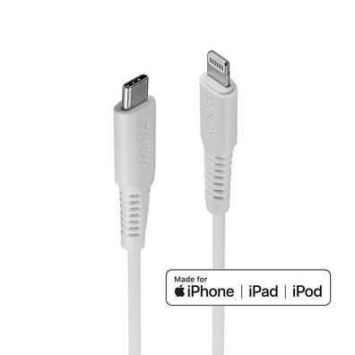 Lindy 31315 Lindy 0.5m USB C an Lightning Kabel, weiß