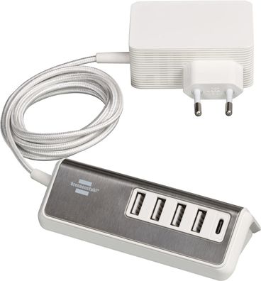 brennenstuhl® 1508230 ®estilo USB-Multiladegerät - 1,5m, 4xUSB A + 1xUSB C PD18W