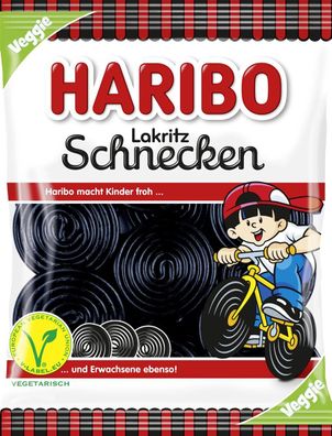 Haribo 980637 Lakritz Schnecken 175g Vegan