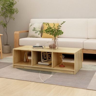 vidaXL Couchtisch 110x50x34 cm Massivholz Kiefer