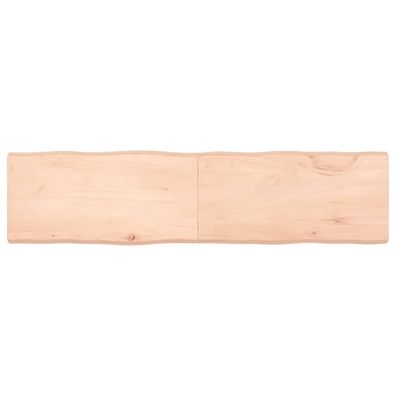 vidaXL Tischplatte 160x40x(2-6) cm Massivholz Unbehandelt Baumkante