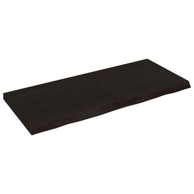 vidaXL Wandregal Dunkelbraun 140x60x(2-6)cm Massivholz Eiche Behandelt