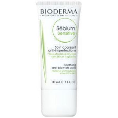 Bioderma Sebium Sensitiv Gesichtscreme, 30 ml - Für Fettige und Akne-Neigende Ha