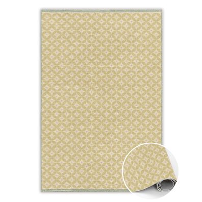 Pvc Teppich Zum Wohnzimmer Tulup Beige orientalisches Muster Bodenmatte