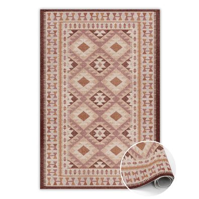 Pvc Teppich Zur Küche Tulup Braunvintage-Muster Bodenmatte