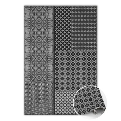 Pvc Teppich Zum Wohnzimmer Tulup Grauazteken-Stil Bodenmatte