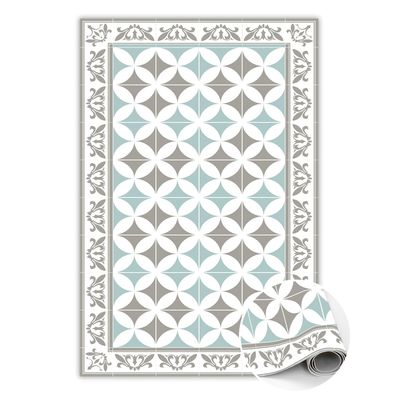 Pvc Teppich Zum Wohnzimmer Tulup Weißportugiesische Fliesen Bodenmatte