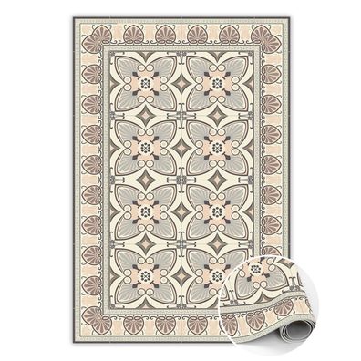 Teppich Pvc Zum Flur Tulup Beigevintage Pfauenfedern Bodenmatte