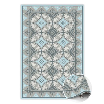Vinyl Teppich Zum Schlafzimmer Tulup Graugeometrische Kreise Bodenmatte