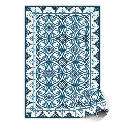 Pvc Teppich Zur Küche Tulup Blauabstrakte Kreise Bodenmatte