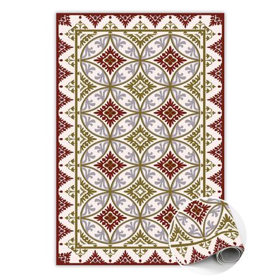 Pvc Teppich Zum Flur Tulup Mehrfarbig geometrisches Muster Bodenmatte