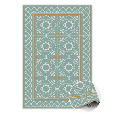 Teppich Pvc Zur Küche Tulup Grün vintage-Symmetrie Bodenmatte