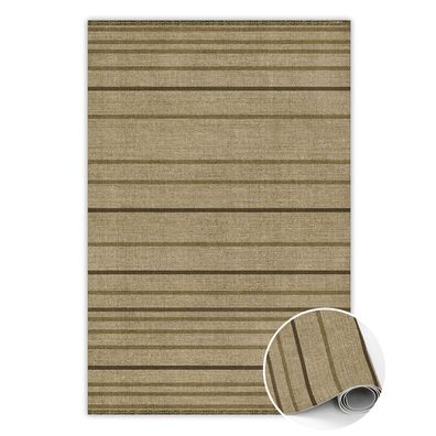 Vinyl Teppich Zum Schlafzimmer Tulup Beige streifen Auf Dem Stoff Bodenmatte
