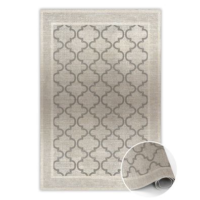 Vinyl Teppich Läufer Zum Wohnzimmer Tulup Cremefarbenmarokkanisches Design Bodenmatte