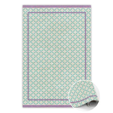 Pvc Teppich Zum Wohnzimmer Tulup Grünrahmen Und Räder Bodenmatte