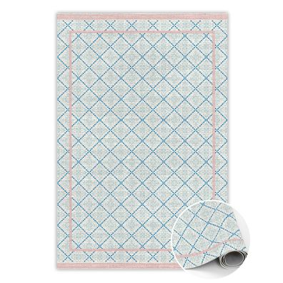 Teppich Pvc Zur Küche Tulup Grün Blau e Linien Bodenmatte