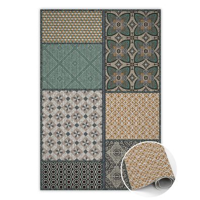 Pvc Teppich Zum Wohnzimmer Tulup Mehrfarbigverschiedene Texturen Bodenmatte