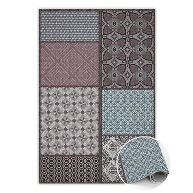 Teppich Pvc Zur Küche Tulup Mehrfarbigkombination Von Mustern Bodenmatte