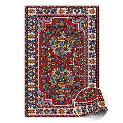 Vinyl Teppich Läufer Zum Flur Tulup Rotaltpersischer Stil Bodenmatte