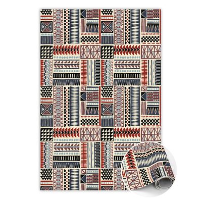 Teppich Pvc Zur Küche Tulup Rotindische Muster Bodenmatte