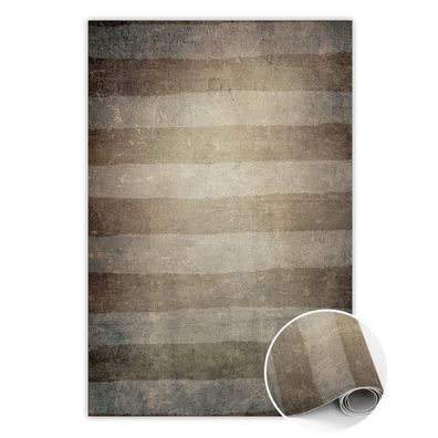Vinyl Teppich Läufer Zum Wohnzimmer Tulup Braun horizontale Streifen Bodenmatte