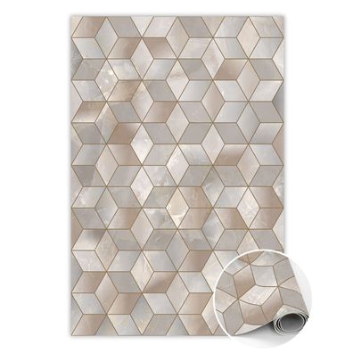 Vinyl Teppich Zum Wohnzimmer Tulup Braun Braun e Würfel Bodenmatte