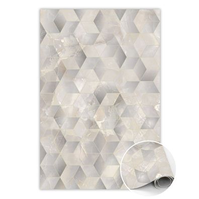 Pvc Teppich Zum Schlafzimmer Tulup Creme farben3D-Würfel Bodenmatte
