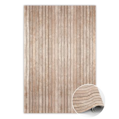 Vinyl Teppich Zum Flur Tulup Braungestreiftes Brett Bodenmatte