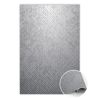 Vinyl Teppich Zum Wohnzimmer Tulup Silberstrukturbleche Bodenmatte
