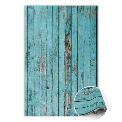 Teppich Auf Pvc Zum Wohnzimmer Tulup Blau gestreiftes Brett Bodenmatte