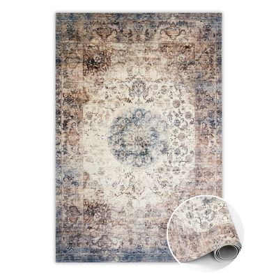 Vinyl Teppich Zum Schlafzimmer Tulup Beige persische Geometrie Bodenmatte
