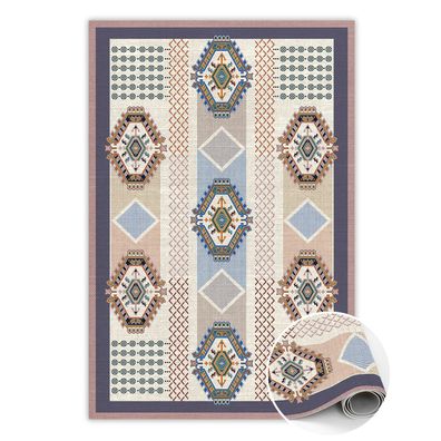 Teppich Pvc Zum Wohnzimmer Tulup Beigepersische Geometrie Bodenmatte