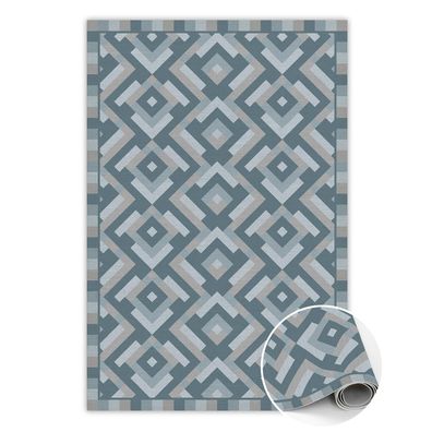 Teppich Pvc Zum Schlafzimmer Tulup Beige aztekische Geometrie Bodenmatte