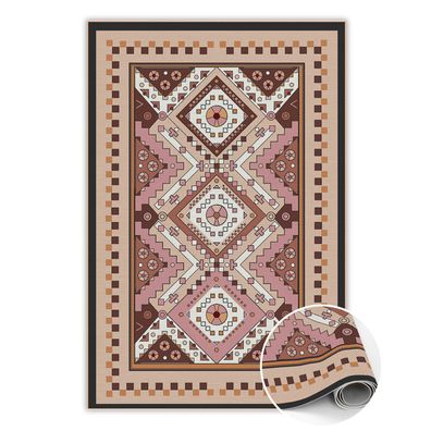 Teppich Pvc Zur Küche Tulup Beige marokkanische Muster Bodenmatte