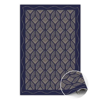 Pvc Teppich Zum Flur Tulup Marineblaugeometrisches Gewebe Bodenmatte