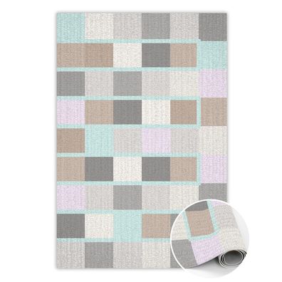 Vinyl Teppich Läufer Zum Schlafzimmer Tulup Mehrfarbig quadratische Würfel Bodenmatte