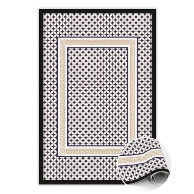 Vinyl Teppich Zum Wohnzimmer Tulup Schwarz geometrischer Zopf Bodenmatte