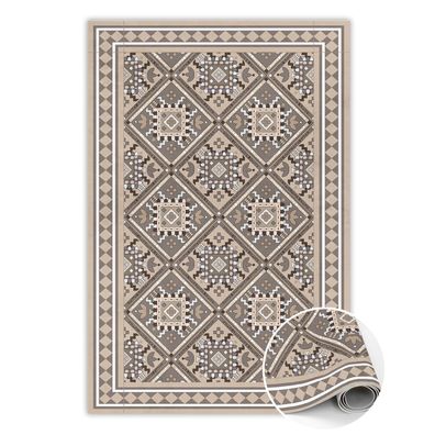 Vinyl Teppich Zum Schlafzimmer Tulup Cremefarbenarabische Geometrie Bodenmatte