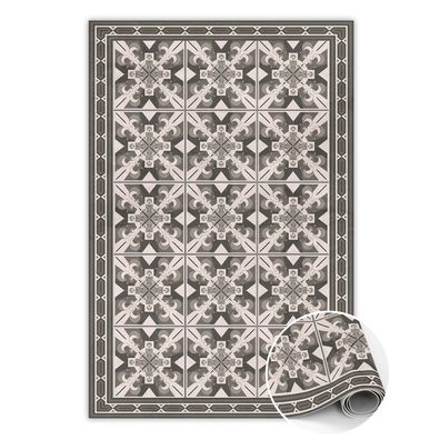 Teppich Pvc Zum Wohnzimmer Tulup Beige geometrische Rauten Bodenmatte