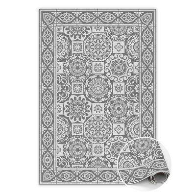 Teppich Pvc Zum Wohnzimmer Tulup Beige griechische Geometrie Bodenmatte