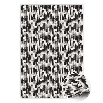 Pvc Teppich Zum Flur Tulup Schwarzpinselstriche Bodenmatte