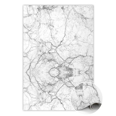 Vinyl Teppich Läufer Zur Küche Tulup Weiß strukturierter Marmor Bodenmatte