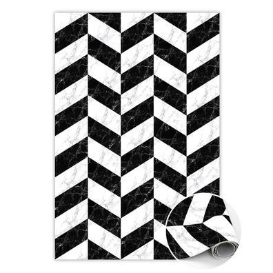 Teppich Pvc Zum Wohnzimmer Tulup Weiß marmor Fischgrät Bodenmatte