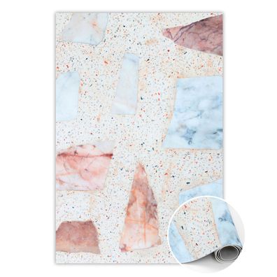 Vinyl Teppich Läufer Zum Flur Tulup Creme farbenschöner Marmor Bodenmatte