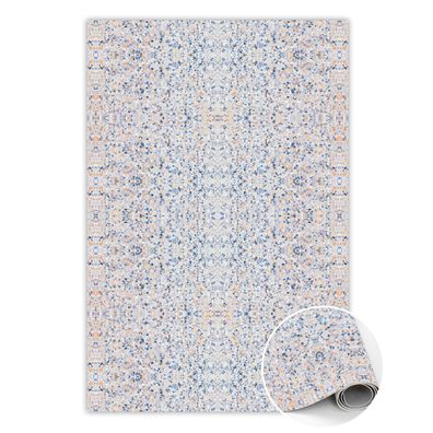 Teppich Pvc Zum Wohnzimmer Tulup Mehrfarbig gemusterter Marmor Bodenmatte