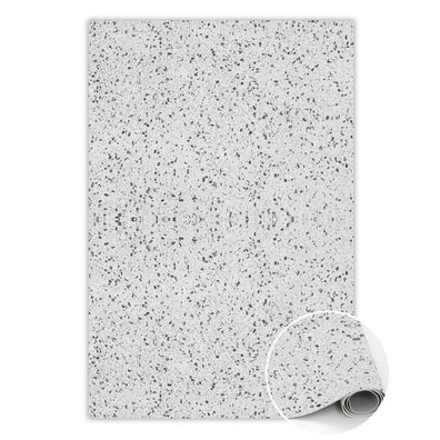 Teppich Auf Pvc Zum Schlafzimmer Tulup Graugemusterter Marmor Bodenmatte