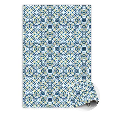 Teppich Pvc Zum Wohnzimmer Tulup Gelb portugiesisches Muster Bodenmatte
