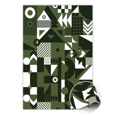 Teppich Auf Pvc Zum Schlafzimmer Tulup Grün abstrakte Muster Bodenmatte